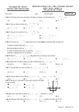 Đề kiểm tra chung Toán 12 lần 2 HKI năm 2018 – 2019 trường Hoàng Diệu – Sóc Trăng (bản Word)
